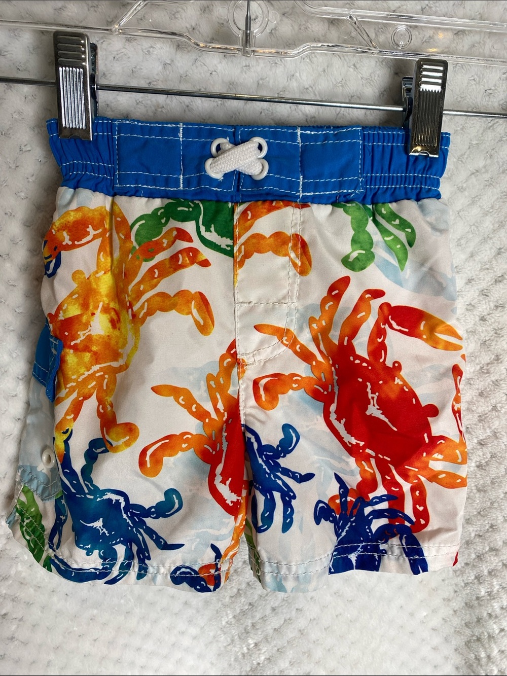 Arizona Coastal Crab Print Swim Trunks Shorts in Multicolor